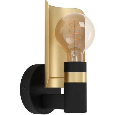 Afbeelding van EGLO Hayes wandlamp E27(excl.) Design Zwart, Goud