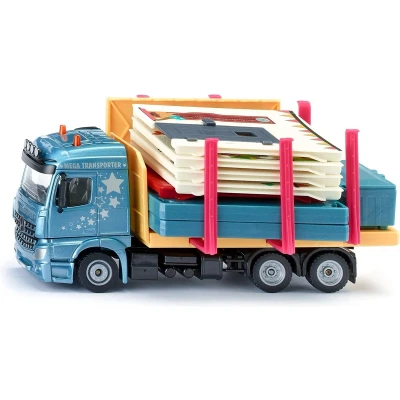 Afbeelding van Siku Vrachtwagen Prefab huis transport