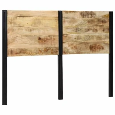 Afbeelding van Hoofdeinde 140 cm massief hout mango en ijzer