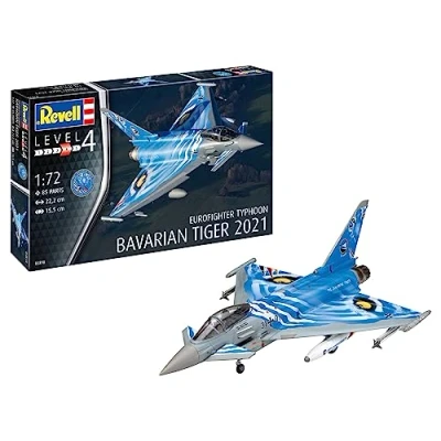 Afbeelding van 1:72 Revell 03818 Eurofighter Typhoon The Bavarian Tiger 2021 Plastic Modelbouwpakket