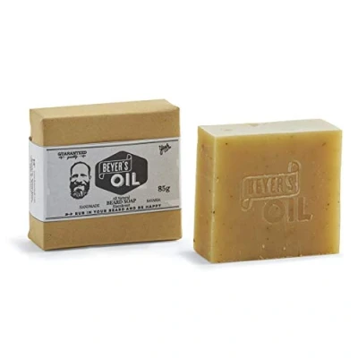 Afbeelding van Beyer&#039;s Oil Verbena baardzeep, 85 g, handgemaakt in Beieren, 100% natuurlijk, met echte verbenabladeren, voedt de huid, maakt baard zacht en glad