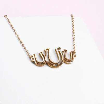 Image de Ponytail&amp;Co Collier avec 3 Fers à Cheval Or Rose 38+6cm