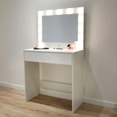 Afbeelding van Milton &amp; Oldbrook Kaptafel met LED verlichting Boden Wit
