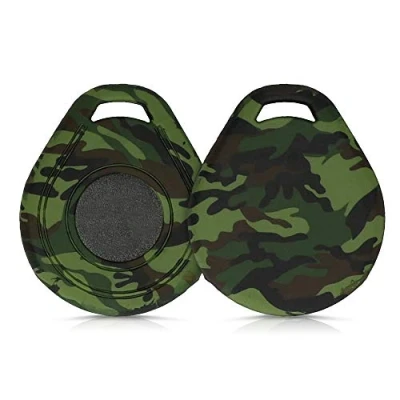 Afbeelding van kwmobile hoes geschikt voor Harley Davidson motorsleutel scooter sleutel cover camouflage zwart licht groen donkergroen