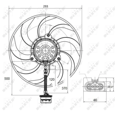 Afbeelding van Koelventilatorwiel NRF 47373