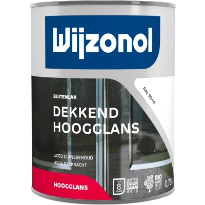 Afbeelding van Wijzonol Dekkend Hoogglans Ral 9010 750 ml