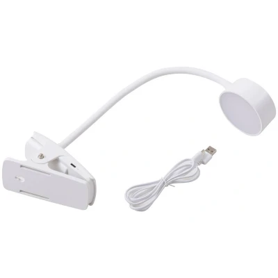 Afbeelding van Lindby Klemlamp met dimmer 1licht Plastic, metaal H: 35.7 cm wit Inclusief lichtbron