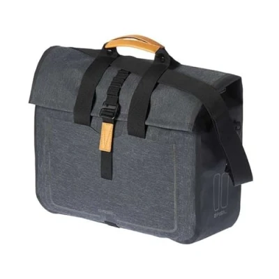 Afbeelding van Enkele fietstas Basil Urban Dry Business Bag 20 liter 37 x 15 38 cm donkergrijs