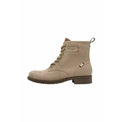 Afbeelding van Tamaris Veterboots, Dames, Maat: 41, Taupe Schoenen
