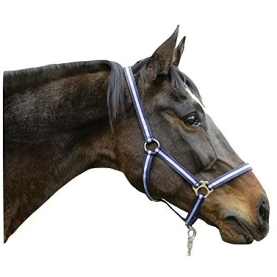 Afbeelding van Covalliero Nylonhalster Hippo Marine/L.blauw Full