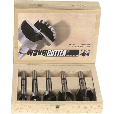 Afbeelding van Fisch Tools, Boorbitje, Forstner bitset BLACK SHARK PRO (15, 20, 25, 30, 35 mm)