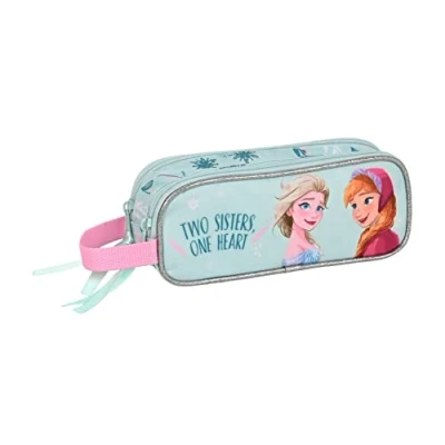 Afbeelding van Schoolpennenzak Frozen One heart Turquoise 21 x 8 6 cm