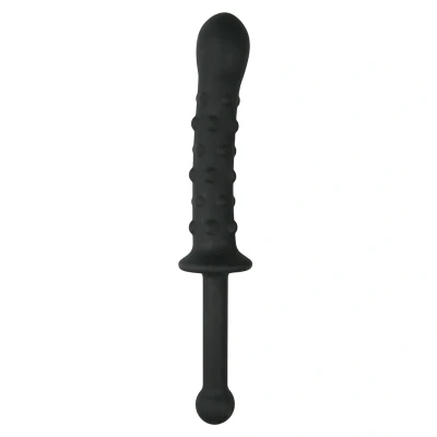Afbeelding van Zwarte Dildo Met Handvat Levensecht Gevoel