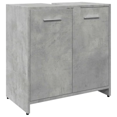 Afbeelding van vidaXL Wastafelkast 60x33x60 cm bewerkt hout betongrijs