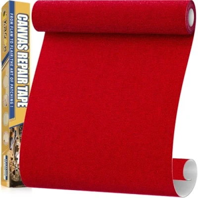 Afbeelding van Zelfklevende waterdichte stoffen patch, 40 x 160 cm, voor outdoormeubels, boothoezen, banken, tenten, woonkamerstoelen, zonwering, rood