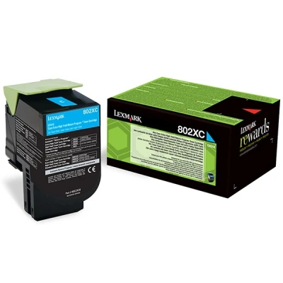 Image de CX510de Lexmark 802XC (80C2XC0) toner extra haute capacité (d&#039;origine) cyan