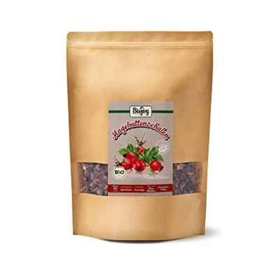 Afbeelding van Biojoy Biologische rozenbottelvlokken (1 kg), gedroogd en heel, voor kruidenthee infusie (Rosa canina)