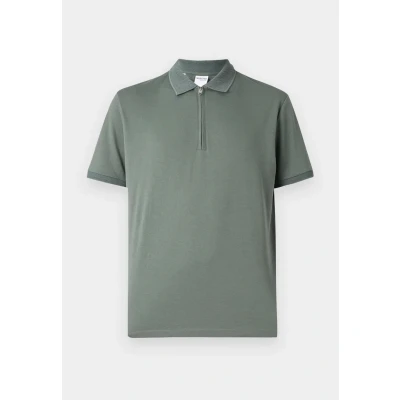 Afbeelding van Selected Homme Slhfave ZIP Poloshirt, Heren, Maat: Medium, Agave green