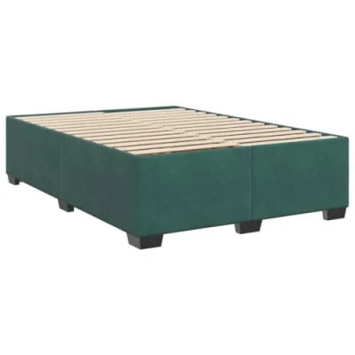 Afbeelding van vidaXL Bedframe fluweel donkergroen 160x200 cm