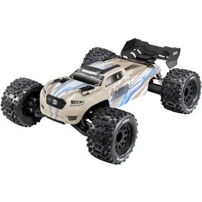 Afbeelding van Reely Thor Krijtgrijs Brushless 1:10 RC auto Elektro Monstertruck 4WD 100% RTR 2,4 GHz Incl. accu, oplader en batterijen voor de zender