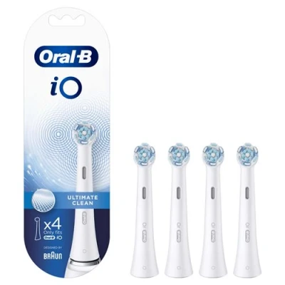 Image de Pack de 4 brossettes Oral B iO Ultimate Clean Blanc