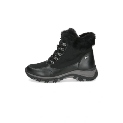 Afbeelding van Caprice Elegante Snowboots, Dames, Maat: 38, Black nappa Leer en textiel