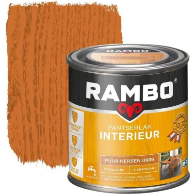 Afbeelding van Rambo Interieur Lak Transparant Zijdeglans Puur Kersen 0806 0,25 liter