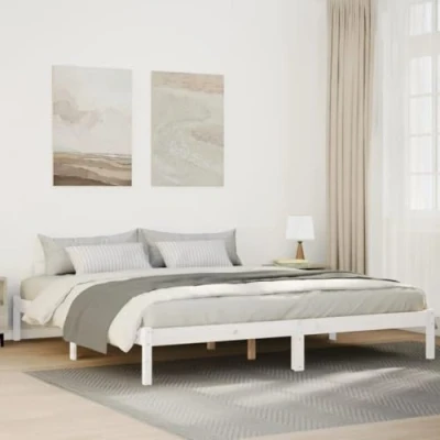 Image de vidaXL Cadre de lit extra long sans matelas 180x210 cm bois massif pin