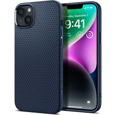 Afbeelding van Spigen Liquid Air Case hoesje voor iPhone 14 Navy blauw