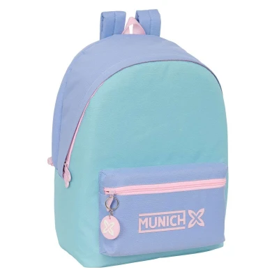 Afbeelding van Rugtas voor Laptop en Tablet met USB Uitgang Munich Mellow Blauw Roze Celeste