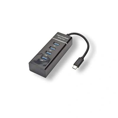 Afbeelding van MCL HUB USB 3.0 TYPE C (USB C, 4 Havens), Docking station + hub, Zwart