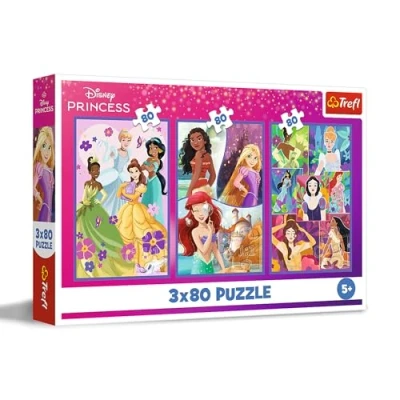 Afbeelding van Trefl Puzzle 3 x 80 Prinzessin (240 onderdelen)