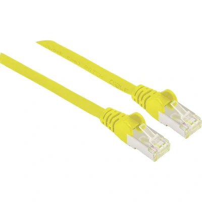 Afbeelding van Intellinet 740951 RJ45 Netwerkkabel, patchkabel CAT 6A S/FTP 5.00 m Geel Folie afscherming, Afscherming gevlochten, Afgeschermd, Halogeenvrij 1 stuk(s)