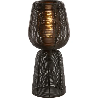 Afbeelding van Light&amp;living Tafellamp Ø18x42 cm ABOSO mat zwart