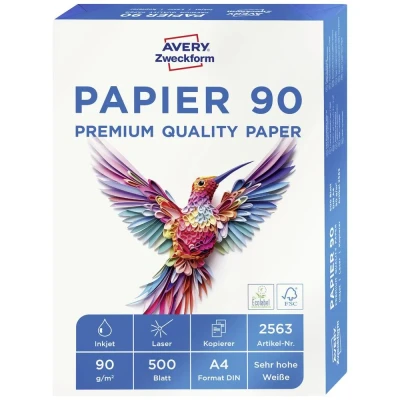 Afbeelding van Avery Zweckform PAPIER 90 Premium Quality Paper 2563 Printpapier, kopieerpapier DIN A4 g/m² 500 vellen Wit