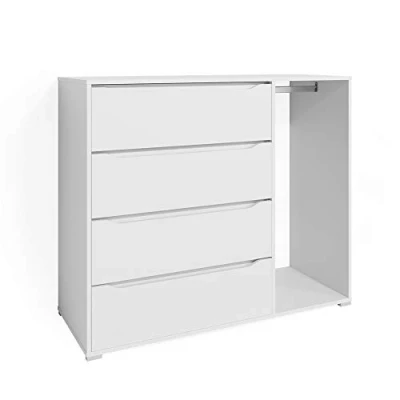 Afbeelding van Vicco Commode ladekast highboard Ruben met kledingstang 4 laden