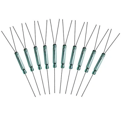 Afbeelding van Gebildet 10 stuks 4 W 3 polige schakelaar met magnetische inductie (2,5 mm x 14 mm) normaal open N/O N/C SPDT riet contact, glazen afdichting