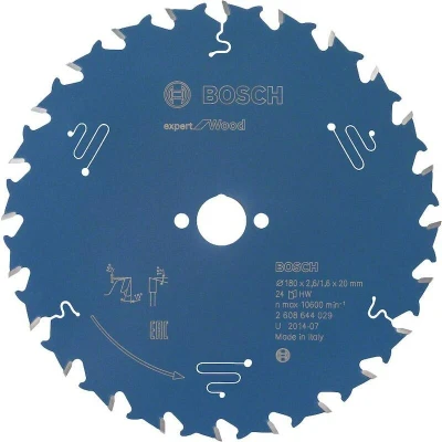 Image de BOSCH 2608644029 lame de scie circulaire Expert pour le bois, 180 x 20 2.6 mm, 24T