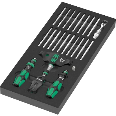 Afbeelding van Wera 9752 05150152001 Bitset 24 delig PH, PZ, TX, Plat, Zeskant Incl. bithouder, bithouder en schroevendraaier, ratel