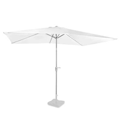 Afbeelding van VONROC Premium parasol Rapallo 200x300cm Duurzame Kantelbaar UV werend doek Wit Incl. beschermhoes