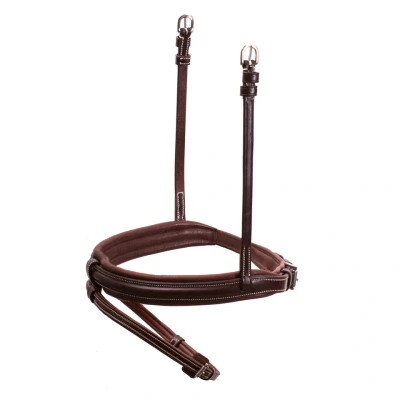 Image de Schockemöhle Muserolle Tokyo Select Anatomique avec Lanière Royal/Oak/Cream/Argent Cob