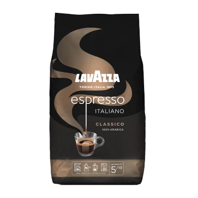 Afbeelding van Koffie Lavazza Caffè espresso bonen black 1000gr