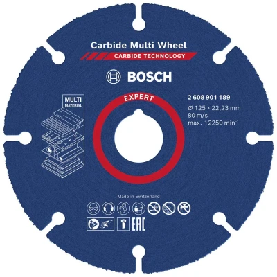Afbeelding van Bosch Accessories EXPERT Carbide Multi Wheel 2608901189 Doorslijpschijf recht 125 mm 1 stuk(s)