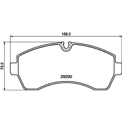Afbeelding van HELLA 8DB 355 043 911 Remblokkenset Geschikt voor slijtage waarschuwingscontact Met remzadelschroef toebehoren MERCEDES BENZ: Sprinter 3.5 T Van