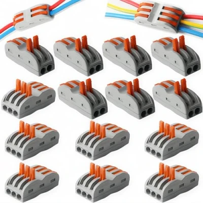 Afbeelding van CESFONJER set aansluitklemmen, kabelconnector, ladderklem met bedieningshendel, tweezijdige aansluitklemmen (SPL 2/7 stuks, SPL 3/7 stuks)