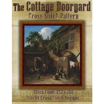Afbeelding van The Cottage Dooryard Cross Stitch Pattern
