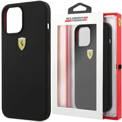 Afbeelding van Ferrari SF Silicone Back Case Geschikt voor Apple iPhone 12 Mini (5.4&quot;) Zwart