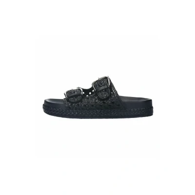 Afbeelding van Manfield Muiltjes, Dames, Maat: 36, Schwarz Leer