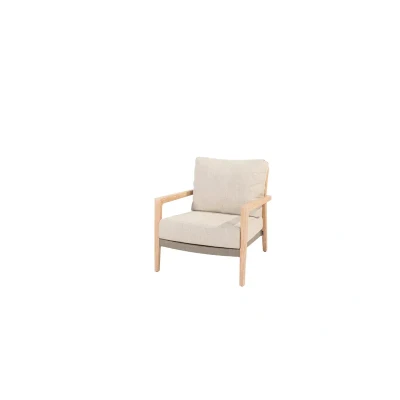 Afbeelding van Julia lounge stoel brushed teak incl. 2 kussens 4SO