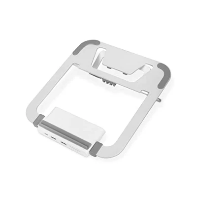 Afbeelding van Digitus Variabele notebookstandaard met geïntegreerd USB C™ dockingstation, 8 poorts (USB C, 8 Havens), Docking station + hub, Zilver, Wit